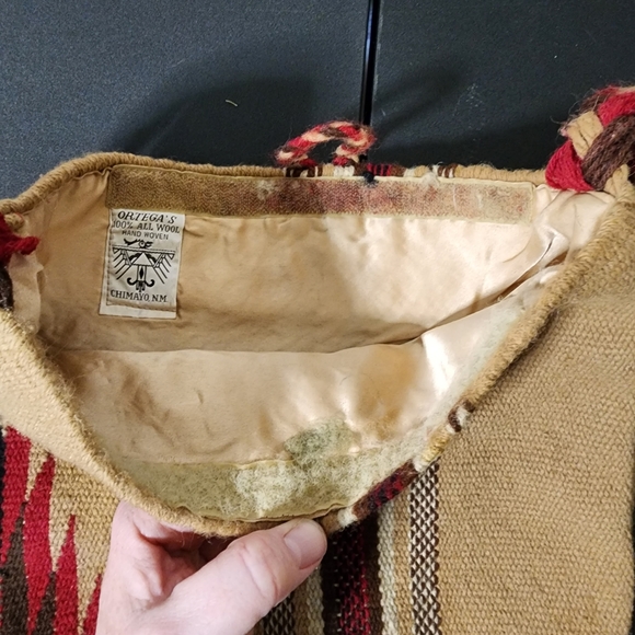 Ortega's-100% All Wool Vintage Handwoven Purse made in Chimayo, NM - Picture 14 of 16